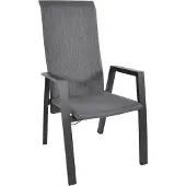 Lesli Living Outdoor Living Flare dining tuinstoel | textileen | verstelbaar | antraciet | 1 persoon