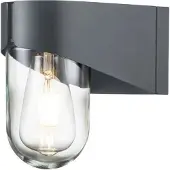 ELSTEAD Wandlamp buiten Porto, dimbaar, alu / grijs / zink, metaal, Modern, Wandlamp buiten