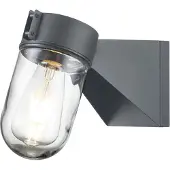 ELSTEAD Wandlamp buiten Portofino, dimbaar, alu / grijs / zink, metaal, Modern, Wandlamp buiten