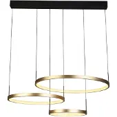 Searchlight Grace 3Ring Hanglamp Zwart/Goud