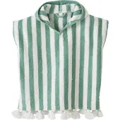 Vertbaudet Personaliseerbare gestreepte baby-badponcho groen