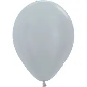 Amscan 20000853, Speelgoed ballon, Latex, Zilver, 30 cm, 50 stuk(s)