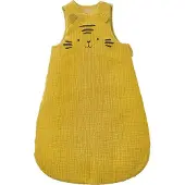 Vertbaudet Mouwloze trappelzak van biologisch* hydrofiel doek BABY TIJGER karamel