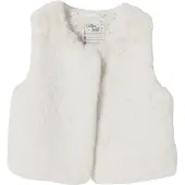 Vertbaudet Bodywarmer van imitatiebont meisje ivoor