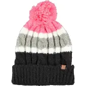Sarlini Meisjes Muts Roze-Grijs met Pompon