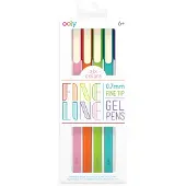 Ooly - Fine Line - Gekleurde gelpennen - 6 kleuren