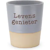 Miko - Special Ceramics Beker - Levensgenieter - Blauw