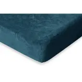 Eleganzzz Hoeslaken Flanel Fleece 35cm Hoekhoogte - steel blue 80/90x200cm