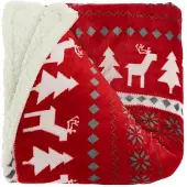 Unique living kerst plaid Bing - 130x160cm - Dessin 1 - Kerstprint