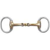 Waldhausen Egg Butt Dubbel Gebroken Trensbit Goud 14.5 cm