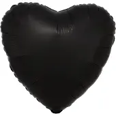 Amscan Folieballon hart zwart