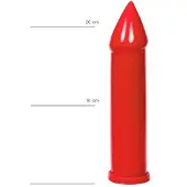 All Red Dildo 24 x 5 cm - rood