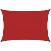 vidaXL Zonnezeil 160 g/m² 3x4 m HDPE rood