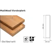 Intergard Vlonderplanken thermisch gemodificeerd, glad geschaafd 420cm