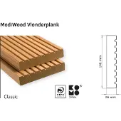 Intergard Vlonderplanken thermisch gemodificeerd Classic 390cm (26x140mm)