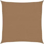 vidaXL Zonnezeil 160 g/m² 3x3 m HDPE taupe