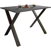 VCM XonaX eetkamertafel 80x50 antraciet, zwart.
