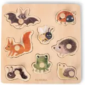 Filibabba - Wooden silhouette puzzle - Forest friends - (FI-03370)