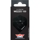 Bull's Mezzo 100 No.2 Black Flights | 5-Pack