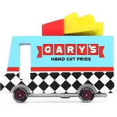 Candylab Toys Candycar Vans: FRENCH FRY VAN (F311) 8,4x4,1x6,5cm, wooden diecast, in giftbox, 3+