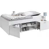 Fd Furniture Kajuitbed Carlo 90x200 cm wit