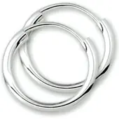 The Jewelry Collection Zilveren oorringen ronde buis 1001510