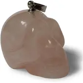 Spiru Edelstenen Hanger Schedel Roze Kwarts