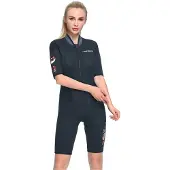 Cressi Endurance 3 Mm Woman Short Sleeve Shorty Zwart M Vrouw