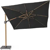 Platinum Challenger T2 premium zweefparasol 300x300 cm teak mast faded black