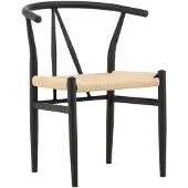 Ebuy24 Alfons eetkamerstoel zwart.