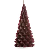 Rustik Lys - Kerstboomkaars 'Arbre' (M) - Aubergine - 10x20