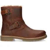 Manfield Cognac leren boots | Maat 43