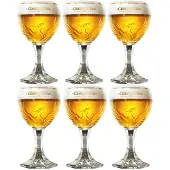 Grimbergen Bierglazen op Voet - 250 ml - 6 stuks