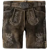 Stockerpoint Klederdracht broek 'Lee' cappuccino / donkerbruin / wit