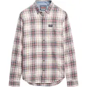 Superdry Overhemd beige / marine / oranje / rood