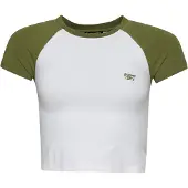 Superdry Shirt groen / wit