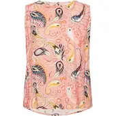 Usha Blouse navy / mosterd / pink / rosa