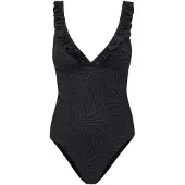 Shiwi Badpak 'RUFFLE' zwart