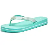 Venice beach Teenslipper mintgroen / zilver