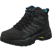 SKECHERS Veterboots 'Arch Fit Dawson - Raveno' blauw / zilvergrijs / zwart
