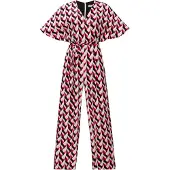 s.Oliver Black Label Jumpsuit rosa / magenta / zwart / wit