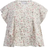 Usha Blouse kaki / grasgroen / kreeft / natuurwit