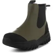 Woden Chelsea boots 'Magda' donkergroen / zwart