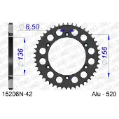 Afam Couronne 49 dents alu ultra-light pas 520 type 15206N