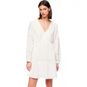 Superdry Ibiza Gelaagde Mini-jurk met Lange Mouwen Wit Grootte: 36