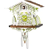 Engstler - 330 QM, groen - Wandklok met kuil - Quartz