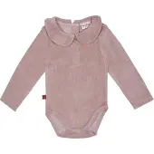 Frogs and Dogs - Velours romper | Rose smoke - Katoen - Maat 80