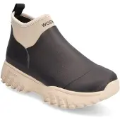 Woden Enkellaarsje 'Irene' beige / zwart