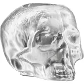 Kosta Boda Still Life Waxinehouder schedel metallic zilver
