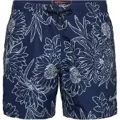 Superdry Heren Bedrukt zwempak van gerecycled zeemateriaal (S), Strandkleding, Gerecycled polyester, Duurzaam, Marineblauw M3010231A